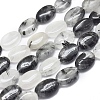 Natura Tourmalinated Quartz/Black Rutilated Quartz Beads Strands G-D0001-19-1
