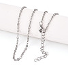 2.5MM 304 Stainless Steel Cable Chain Necklaces NJEW-N059-02P-1