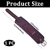1Pc Vintage Punk Rock Style Wide Leather Cord Wristband Bracelets for Unisex BJEW-CL0001-17B-2