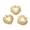 Brass Micro Pave Cubic Zirconia Pendants KK-K302-20E-G-1