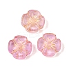 Baking Paint and Golden Metal Enlaced Glass Beads GL-CBA1477-16A-1