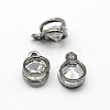 Flat Round Alloy Charms ZIRC-R007-054A-01-2