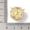 Rack Plating Brass Micro Pave Colorful Cubic Zirconia with Plastic Pearl Beads Pendants KK-P267-19G-3
