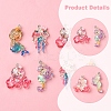8Pcs 4 Styles Ocean Theme Transparent Resin Pendants CRES-FS0001-17-3