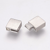 Tarnish Resistant 304 Stainless Steel Magnetic Clasps with Glue-in Ends STAS-E144-062P-3