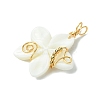 Natural Carved Freshwater Shell Pendants PALLOY-JF03392-3