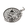 304 Stainless Steel Big Pendants STAS-D091-05AS-2