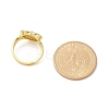 Virgin Mary Theme Clear Cubic Zirconia Finger Rings RJEW-G337-02G-06-5