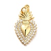 Rack Plating Brass Micro Pave Cubic Zirconia Pendants KK-K270-22G-1