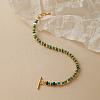 Synthetic Turquoise & Brass Beaded Bracelets for Women XC1263-3