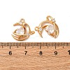 Brass Micro Pave Cubic Zirconia Pendants KK-Z112-21G-3