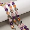 Natural Amethyst & Prehnite & Rose Quartz & Citrine Beads Strands G-B153-A12-1