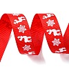 5 Yards Christmas Polyester Printed Grosgrain Ribbon OCOR-A008-01F-3