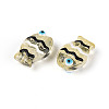 Transparent Glass and Enamel Beads Strands GLAA-T034-01B-3