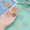 8Pcs 2 Style 201 Stainless Steel Filigree Charms STAS-DC0001-04-2