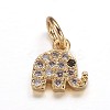 Brass Micro Pave Cubic Zirconia Pendants ZIRC-K070-42G-1