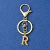 304 Stainless Steel Initial Letter Charm Keychains KEYC-YW00005-18-1