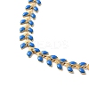 Enamel Ear of Wheat Link Chain Necklace NJEW-P220-02G-06-2