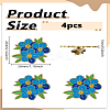 4Pcs Flower Theme Enamel Pins JEWB-LP0005-04-2