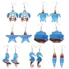 7 Pairs 1 Styles Acrylic Dangle Earrings EJEW-CJ0001-06-1