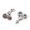 Brass Micro Pave Cubic Zirconia Pendants KK-U060-25P-2