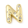 Brass Micro Pave Clear Cubic Zirconia Pendants KK-E093-04G-N-1
