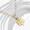 304 Stainless Steel Flower Pendant Necklaces NJEW-H059-30D-G-1