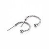 Non-Tarnish 304 Stainless Steel C-shape Stud Earrings LS-EJEW-N016-013-NR-2