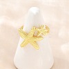 Ocean Brass Cuff Open Rings KK-CBA5A76-04G-02-1
