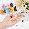 120Pcs Flat Round Food Grade Eco-Friendly Silicone Beads SIL-WR0001-04B-3