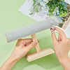 Velvet T-Bar Bracelet Display Stands  with Wooden Base BDIS-WH0010-03C-3