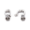 Rack Plating Brass Fold Over Clasps KK-E080-05P-3