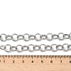 304 Stainless Steel Textured Rolo Chain Necklaces for Women NJEW-U050-01P-5