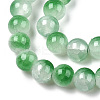 Crackle Baking Paint Imitation Jade Glass Beads Strands LS-DGLA-T003-6mm-07-2