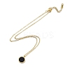 Flat Round Acrylic Pendant Necklaces NJEW-G128-03G-2