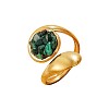 Synthetic Malachite Chip with 304 Stainless Steel Cuff Open Rings WG3F4EB-05-2