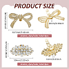 8Pcs 4 Styles Alloy Rhinestone Shoe Decoration AJEW-FG0004-36-2