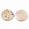 Fruit Seris Printed Wood Pendants WOOD-S045-103A-08-2