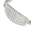 Cubic Zirconia Oval Link Bracelet with 304 Stainless Steel Chains BJEW-Q775-02P-3