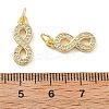 Brass Micro Pave Cubic Zirconia Pendants KK-C092-10G-3