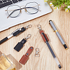 4Pcs 2 Colors Imitation Leather Pen Sleeve Pouch Pendant Decorations for Men Women KEYC-GA0001-48-4