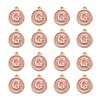 Golden Plated Alloy Enamel Charms ENAM-S118-07G-2