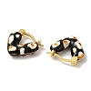 Rack Plating Brass Enamel Hoop Earrings EJEW-B062-11G-04-2
