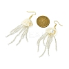 Natural Clam Shell Imitation Pearl Dangle Earrings EJEW-MZ00231-01-3