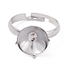 Tarnish Resistant Adjustable 304 Stainless Steel Finger Rings Components STAS-F274-05P-1