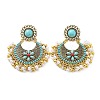 Resin Boho Stud Earrings LS-EJEW-I288-01B-1