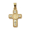 304 Stainless Steel Crystal Rhinestone Pendants STAS-F336-15G-01-1