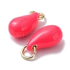 Brass Enamel Charms KK-R148-07G-02-2