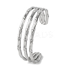 304 Stainless Steel Cuff Bangles for Women BJEW-B104-19P-1