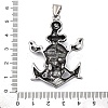 304 Stainless Steel Big Pendants STAS-P367-01AS-3
